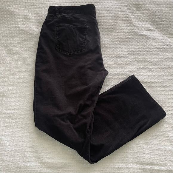 Size 16 Talbots Black Curvy Fit Bootcut Corduroy Pants - Picture 1 of 7